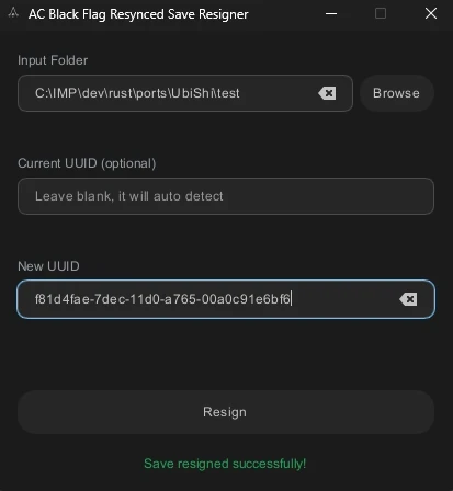 Assassin's Creed: Black Flag Resynced "Save Resigner — Конвертер UUID сохранений Ubisoft [ACBFR]"